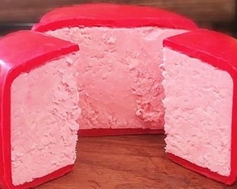 Розовый сыр со вкусом игристого вина