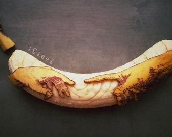 Банановый арт от голландского художника